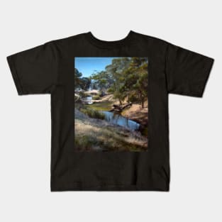 The Creek - Oil Painting by Adelaide Artist Avril Thomas Kids T-Shirt